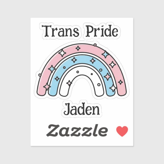 Personalized Transgender Rainbow | LGBTQIA+  Aufkleber (Blatt)