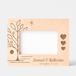 Personalized Tree of Life Wood Anniversary  Geätzte Rahmen