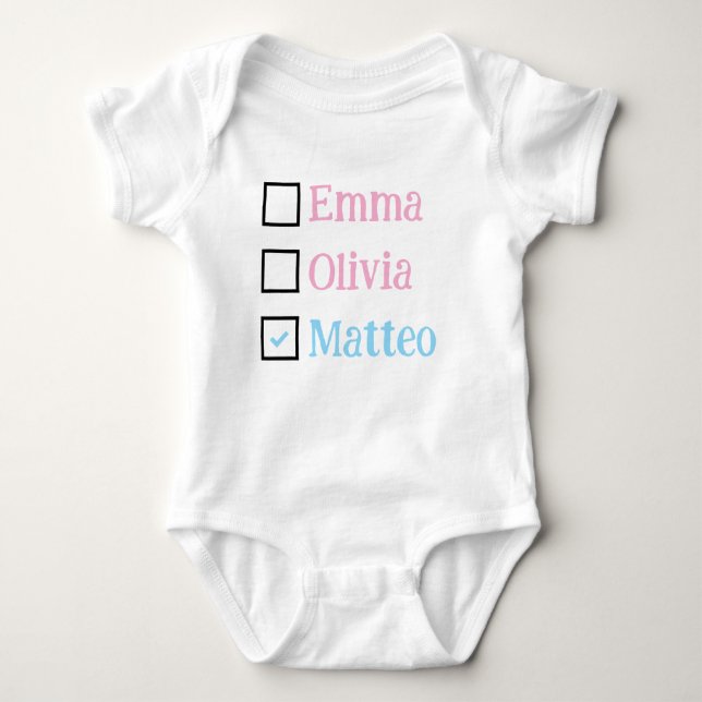 Personalized Triplets Gift, Custom Triplet Babies  Baby Strampler (Vorderseite)