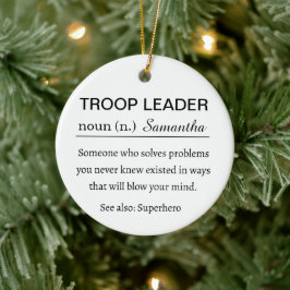Personalized Troop Leader Definition Keramik Ornament