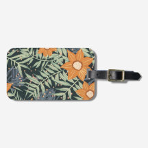 Personalized Tropical Floral Leaves 