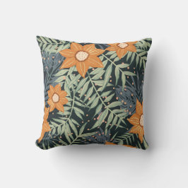 Personalized Tropical Floral Leaves Kissen