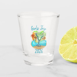 Personalized Tropical Island Schnapsglas