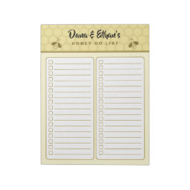 Personalized Two Column Honey Do List Notepad Notizblock
