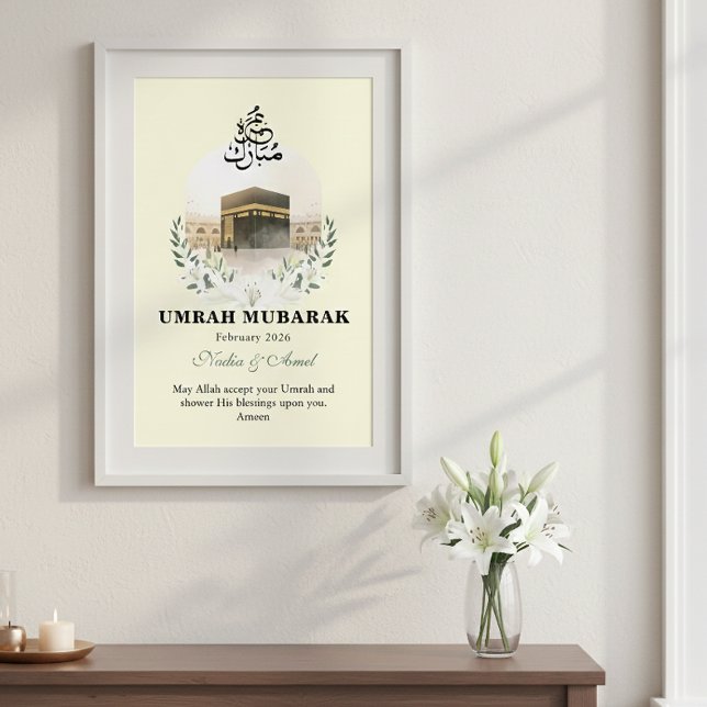 Personalized Umrah Mubarak Gifts & Islamic Wall Ar Poster (Von Creator hochgeladen)