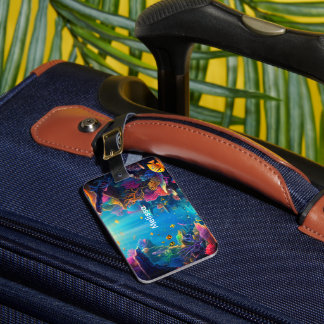 Personalized Underwater Coral Reef Luggage Tag Gepäckanhänger