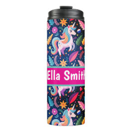 Personalized unicorn drink tumbler thermosbecher