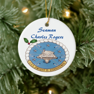 Personalized USS Dwight D Eisenhower CVN 69 Keramik Ornament