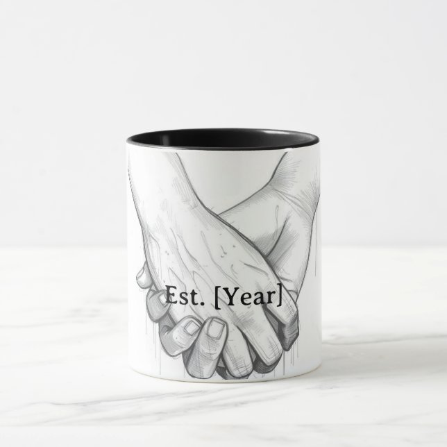 Personalized Valentine Couple Gift | Est. [Year]  Tasse (Zentrum)