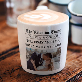 Personalized Valentine Newspaper  Espressotasse