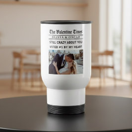 Personalized Valentine Newspaper Reisebecher