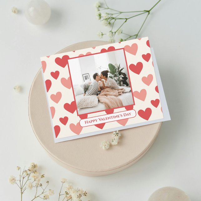 Personalized Valentine Photo Heart Postcard Postkarte (Von Creator hochgeladen)