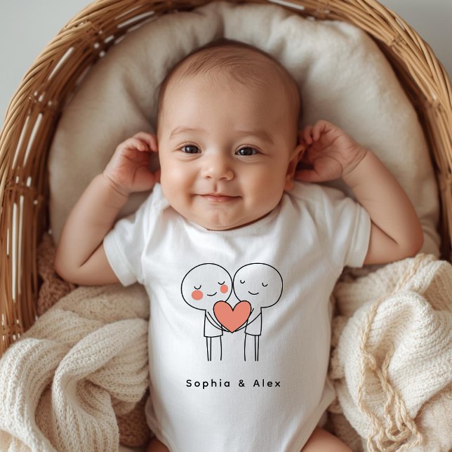 Personalized Valentine’s Couple Baby Bodysuit Strampler (Von Creator hochgeladen)
