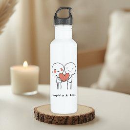 Personalized Valentine’s Couple Matching Edelstahlflasche