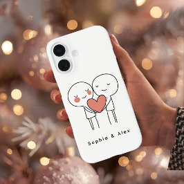 Personalized Valentine’s Couple Matching iPhone 16 Hülle