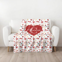 Personalized Valentine’s Day Fleece Blanket 