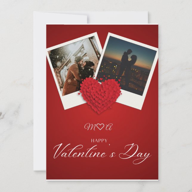 Personalized Valentine’s Day Photo Card | Custom L Einladung (Vorderseite)