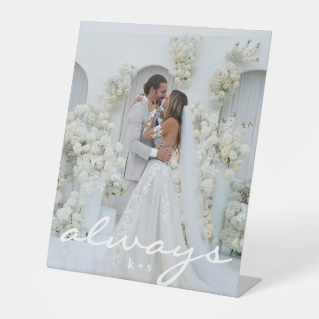 Personalized Valentine’s Day Romantic Photo  Sockelschild (Vorderseite)