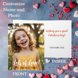 Personalized Valentines Day Photo  Karte