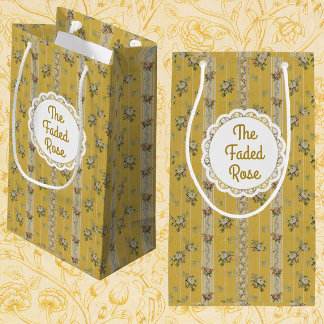 Personalized Vintage Antique Wallpaper Yellow  Kleine Geschenktüte