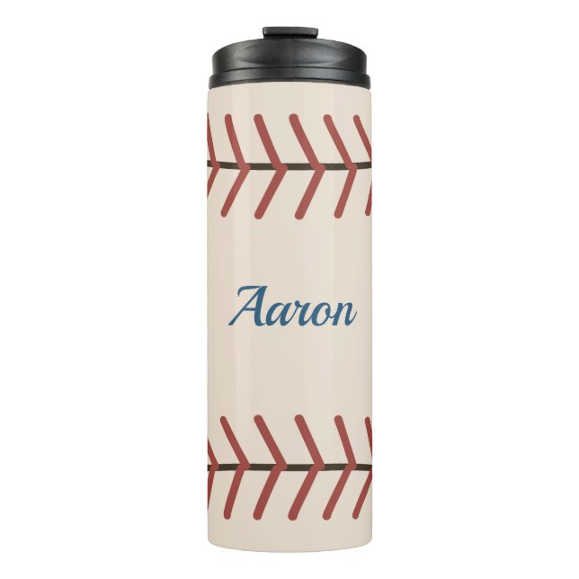 Personalized Vintage Baseball Coffee Tumbler Gift Thermosbecher (Vorderseite)