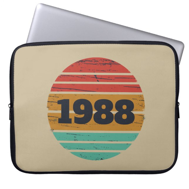 Personalized vintage birthday gift idea laptopschutzhülle (Vorderseite)