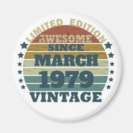 Personalized vintage birthday gift idea magnet