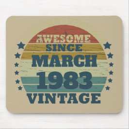 Personalized vintage birthday gift mousepad