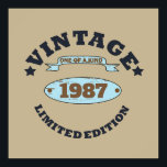Personalized vintage birthday gift poster<br><div class="desc">You can add some originality to your wardrobe collection with this vintage retro graphic design with awesome typography font lettering, is a great gift idea for men, women, husbands, wife girlfriend, and a boyfriend who will love this one-of-a-kind artwork. The best amazing and funny holiday present for your happy birthday...</div>