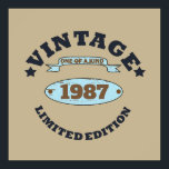 Personalized vintage birthday gift poster<br><div class="desc">You can add some originality to your wardrobe collection with this vintage retro graphic design with awesome typography font lettering, is a great gift idea for men, women, husbands, wife girlfriend, and a boyfriend who will love this one-of-a-kind artwork. The best amazing and funny holiday present for your happy birthday...</div>