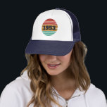 Personalized vintage birthday gift truckerkappe<br><div class="desc">You can add some originality to your wardrobe collection with this vintage sunset graphic design with awesome typography font lettering, is a great gift idea for men, women, husbands, wife girlfriend, and a boyfriend who will love this one-of-a-kind artwork. The best amazing and funny holiday present for your happy birthday...</div>