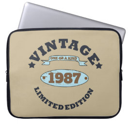 Personalized vintage birthday womens gift laptopschutzhülle