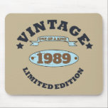 Personalized vintage birthday womens gift mousepad<br><div class="desc">You can add some originality to your wardrobe collection with this vintage retro graphic design with awesome typography font lettering, is a great gift idea for men, women, husbands, wife girlfriend, and a boyfriend who will love this one-of-a-kind artwork. The best amazing and funny holiday present for your happy birthday...</div>