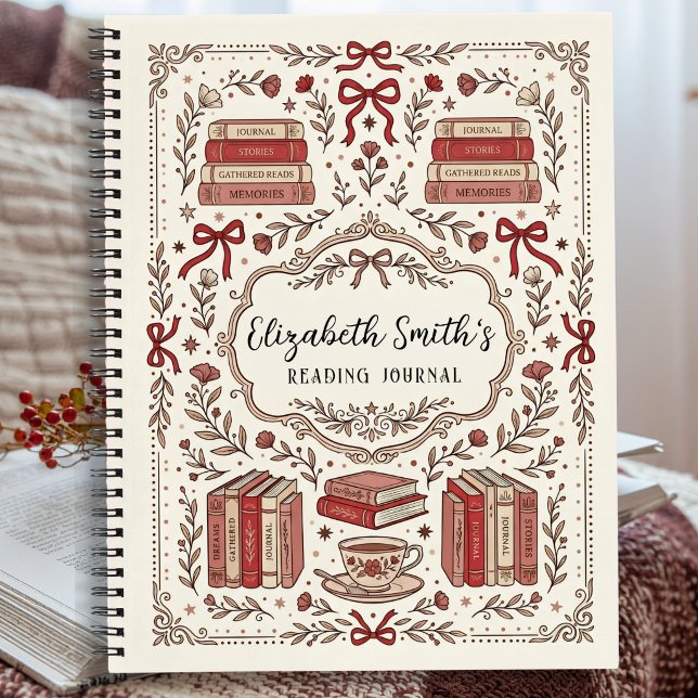 Personalized Vintage Coquette Reading Journal (Créateur téléchargé)