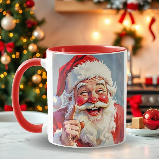 Personalized Vintage Santa Claus Christmas Tasse (Von Creator hochgeladen)