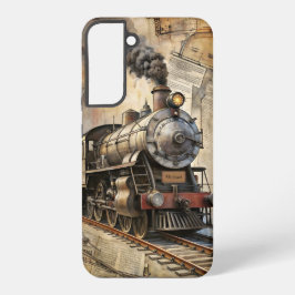 Personalized Vintage Steam Train | Retro Travel Samsung Galaxy Hülle