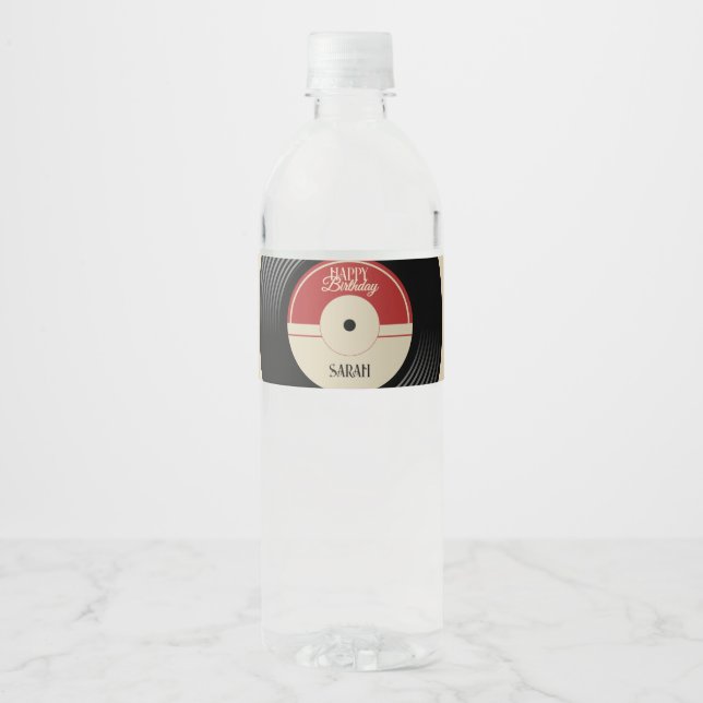 Personalized Vinyl Record Food & Beverage Label Se (Vorderseite)