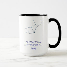 Personalized Virgo Constellation Mug - Custom Star Tasse