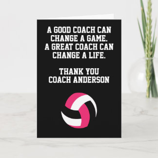 Personalized Volleyball Coach From Team Players Karte