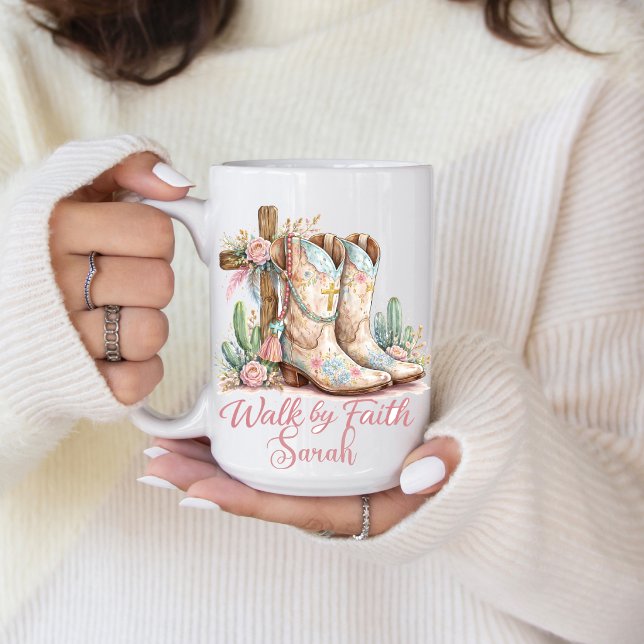 Personalized Walk By Faith Mug Kaffeetasse (Walk by Faith coffee mug. )