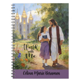 Personalized 'Walk with Me' Christian LDS Journal3 Notizblock