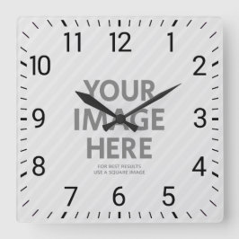 Personalized Wall Clocks Custom Big Square Photo Quadratische Wanduhr