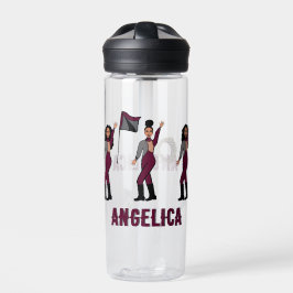 Personalized Water Bottle Merlot Silver #2 Trinkflasche