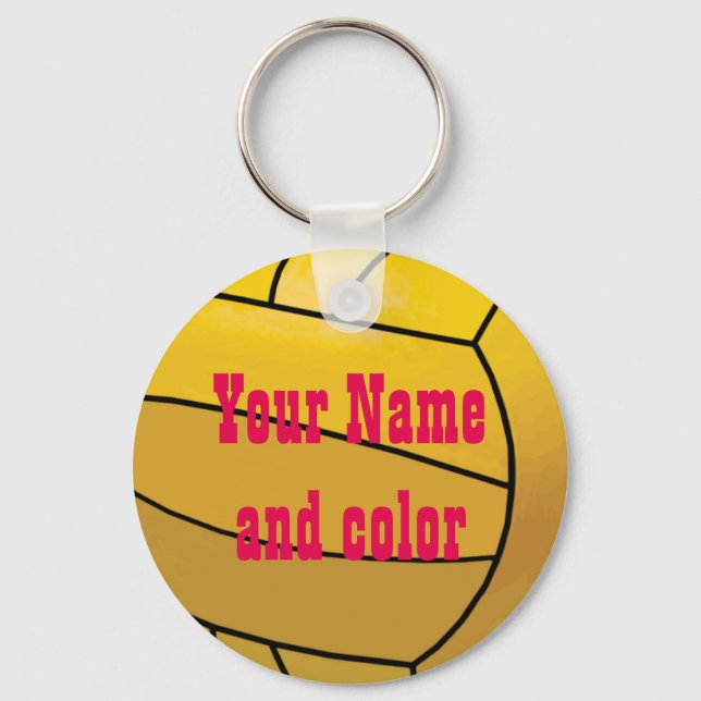 Personalized Water Polo Key Chain Schlüsselanhänger (Vorderseite)