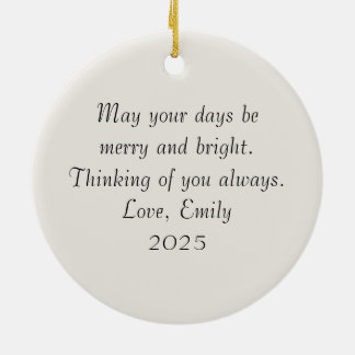 Personalized Watercolor Christmas Keramik Ornament