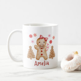Personalized Watercolor Gingerbread Cookie  Kaffeetasse