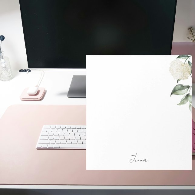 Personalized Watercolor Hydrangea Notizblock (Von Creator hochgeladen)