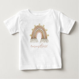 Personalized Watercolor Rainbow Baby T-shirt