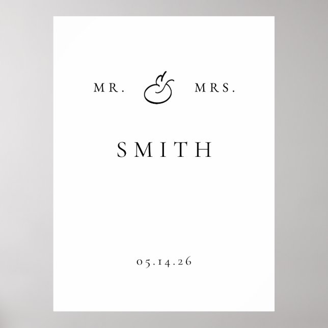 personalized wedding backdrop sign poster (Vorne)