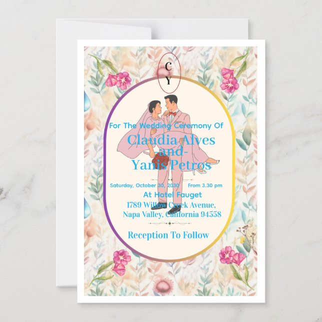 Personalized Wedding Ceremony Invitation  (Recto)